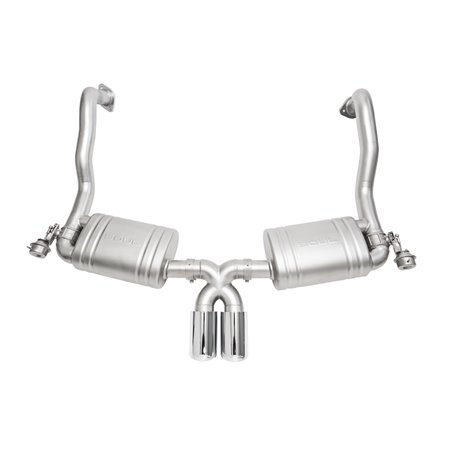 SOUL 15-16 Porsche 981 GT4 / Spyder Performance Exhaust - Polished Chrome Double Wall Tips