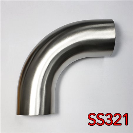 Stainless Bros 2in SS321 1.50in Diameter 1D / 3in CLR 16 Gauge 90 Degree Elbow w/Leg Mandrel Bend