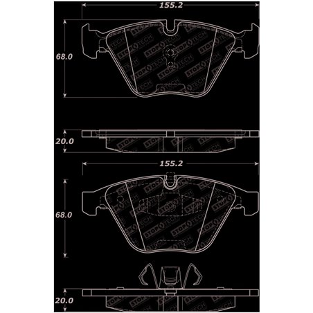 StopTech Street Select Brake Pads - Front 07-13 BMW 328i