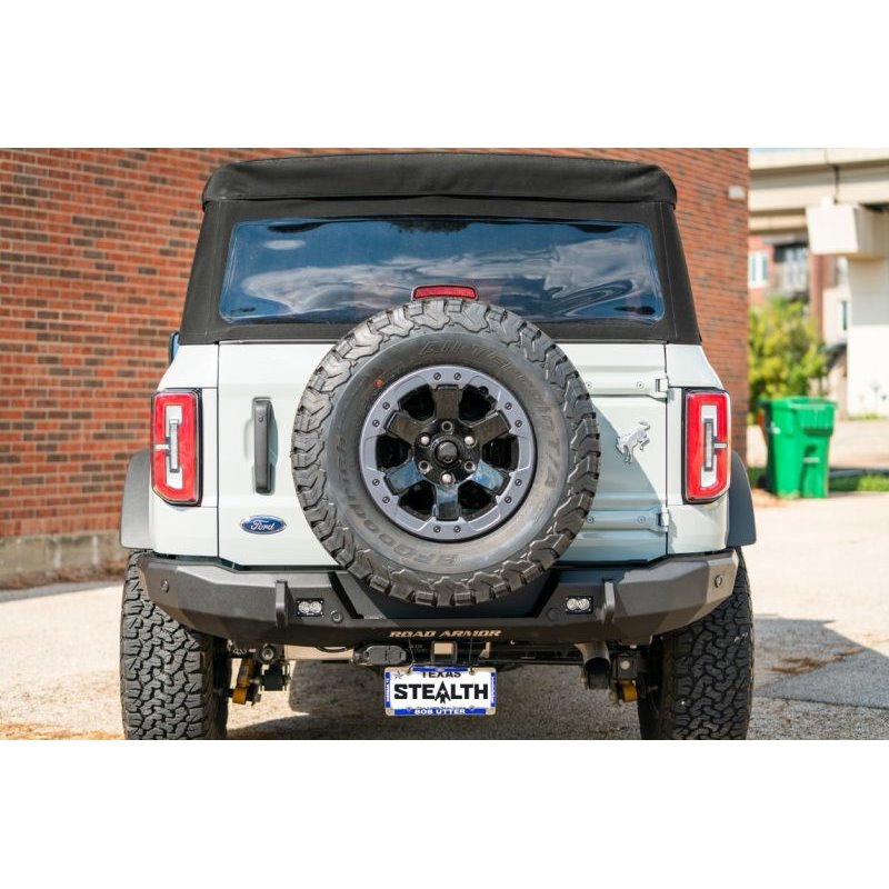 Road Armor 2021+ Ford Bronco Stealth Rear Slim Fit Bumper - Tex Blk