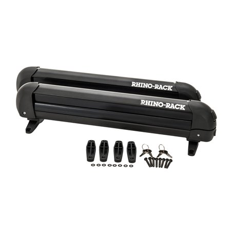 Rhino-Rack Universal Ski/Snowboard Carrier - Fits 4 Pairs of Skis or 2 Snowboards - Black