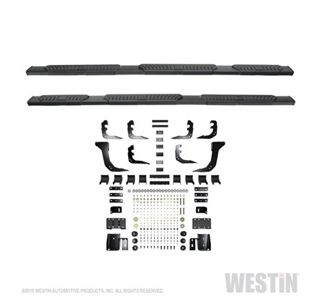 Westin 19-21 Ram 1500 Crew Cab R5 M-Series Wheel-to-Wheel Nerf Step Bars - Black