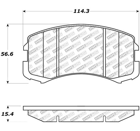 StopTech 02-07 Mitsubishi Lancer Street Select Brake Pads - Rear