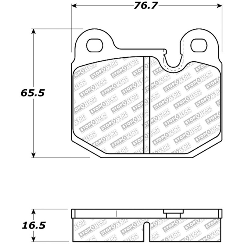 StopTech 08-11 Tesla Roadster Street Select Front Brake Pads