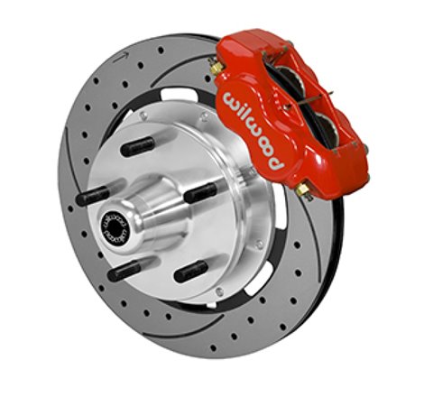 Wilwood Forged Dynalite Front Kit 19.00in Drilled Rotor Red WWE ProSpindle (5x5.00in Hub)