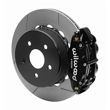 Wilwood 2020+ Jeep Gladiator (JT) Narrow Superlite 4R Rear Slotted Brake Kit 14.00in Black w/ Lines