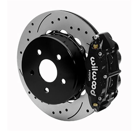 Wilwood 2020+ Jeep Gladiator Narrow Superlite 4R Rear Drill & Slot. Brake Kit 14.00in Black w/ Lines