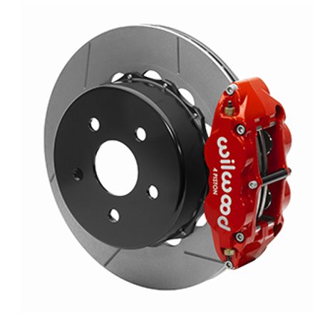 Wilwood 2020+ Jeep Gladiator (JT) Narrow Superlite 4R Rear Slotted Brake Kit 14.00in Red w/ Lines