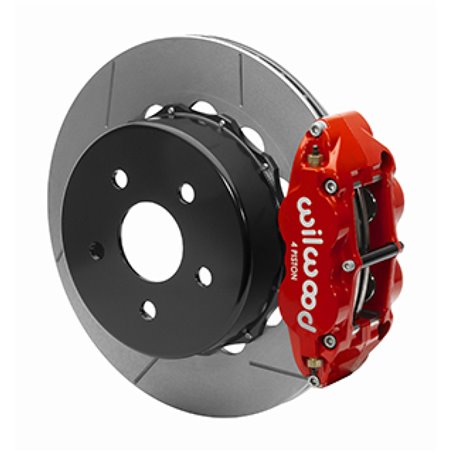 Wilwood 2020+ Jeep Gladiator (JT) Narrow Superlite 4R Rear Slotted Brake Kit 14.00in Red w/ Lines