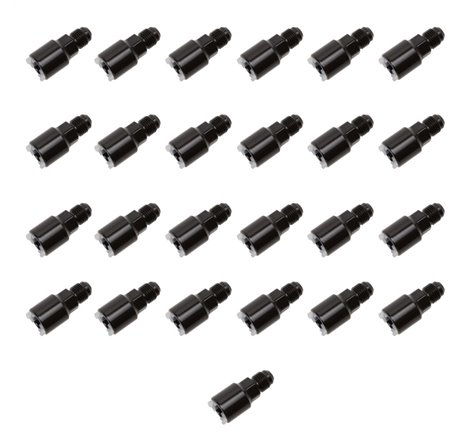 Russell Performance -6 AN male to 3/8in SAE quick-disconnect female (Black 25pc)