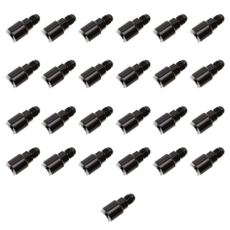 Russell Performance -6 AN male to 3/8in SAE quick-disconnect female (Black 25pc)