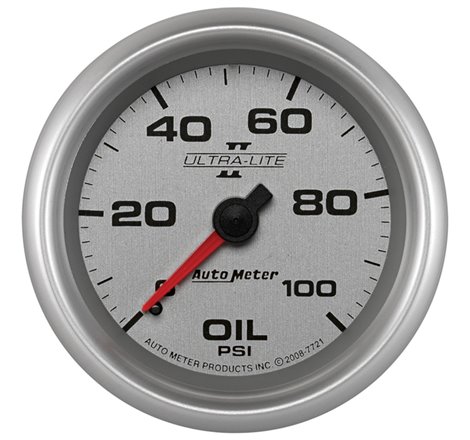 Autometer Ultra-Lite II 2 5/8in 100psi Mechanical Oil Temp Gauge