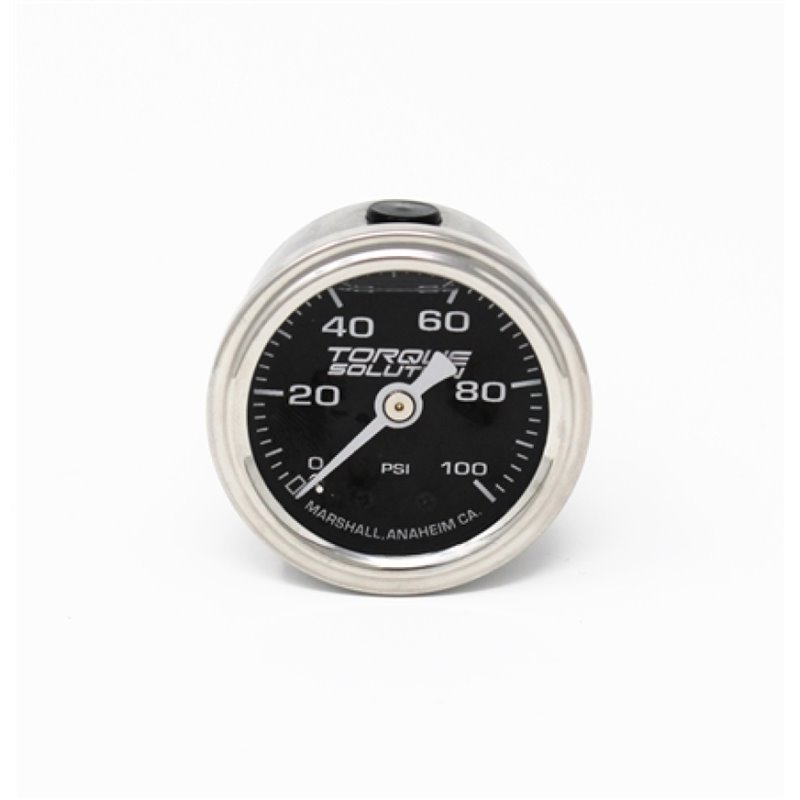 Torque Solution Fuel Pressure Gauge: 100 PSI 1/8 NPT