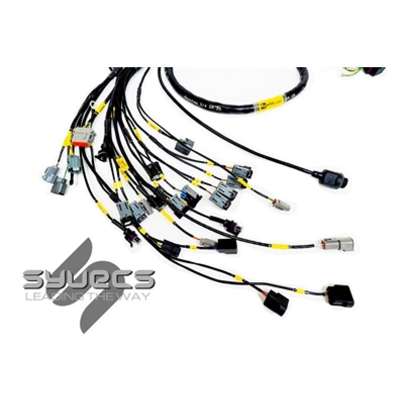 Rywire Honda K-Series (w/Syvecs S7 ECU) Eng Harness w/OBD2 Alt/EV14 Inj/AEM IAT & MAP (Adapter Req)