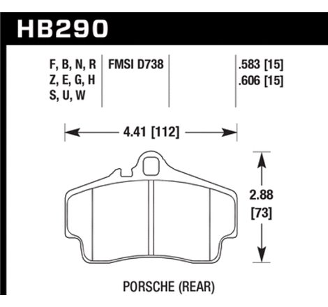 Hawk 98-08 Porsche 911 Rear ER-1 Brake Pad Set