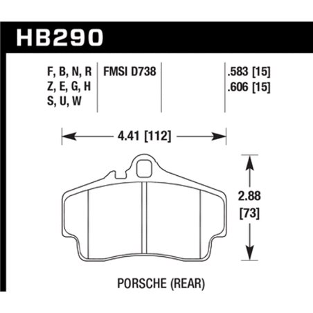 Hawk 98-08 Porsche 911 Rear ER-1 Brake Pad Set