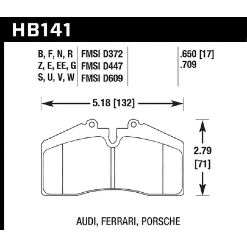 Hawk Porsche 911/928/944/968 Front Brake Pads