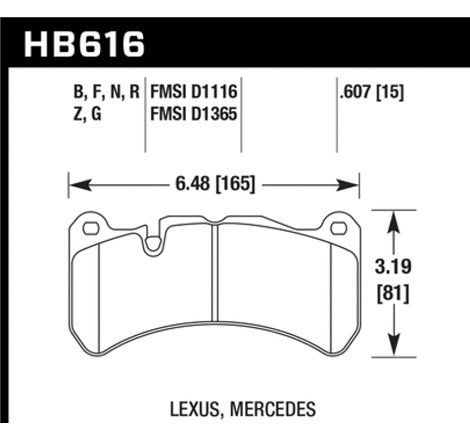 Hawk 05-06 Mercedes-Benz CLK55 AMG ER-1 Front Brake Pads (For Brembo Calipers)