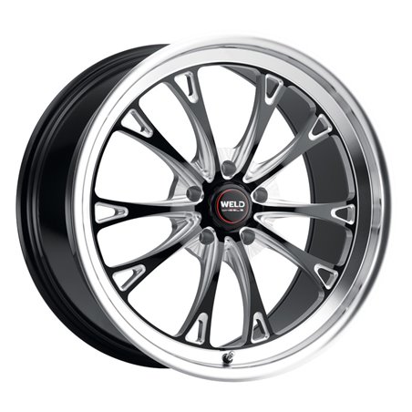 Weld Belmont 20x10.5 / 5x127 BP / ET13 BS6.25 Gloss Black MIL DIA 78.1