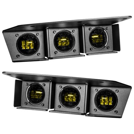 ORACLE Lighting 21-22 Ford Bronco Triple LED Fog Light Kit for Steel Bumper - Yellow