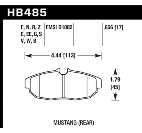 Hawk 05-14 Ford Mustang Rear ER-1 Brake Pad Set