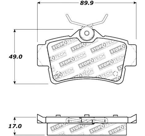 Stoptech 95-00 Lexus LS400 Street Select Front Brake Pads