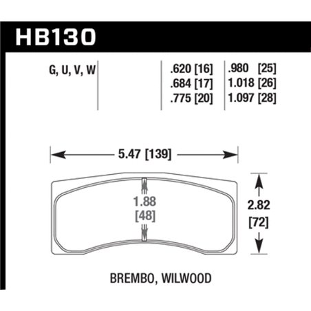 Hawk ER-1 Endurance Racing Brake Pads for Brembo/Wilwood Motorsport Calipers