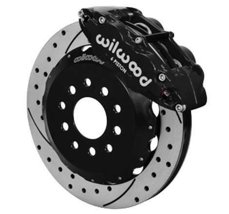 Wilwood 63-87 C10/C15 Superlite 6p FNSL6R Brake Kit Drill/Slot DSE Spindle 13.06 Rotor - Black