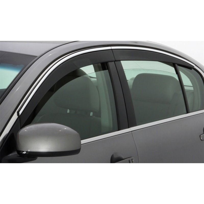 AVS 19-22 Hyundai Santa Fe Ventvisor Low Profile Window Deflectors 4pc - Chrome