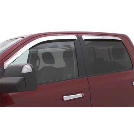 AVS 19-22 Ford Ranger Crew Cab Ventvisor Outside Mount Window Deflectors 4pc - Chrome