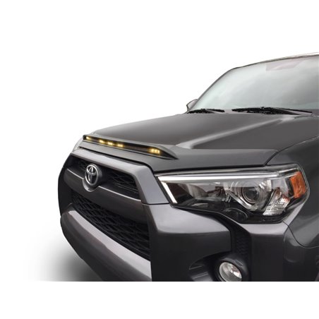 AVS 10-22 Toyota 4Runner Aeroskin Low Profile Hood Shield w/ Lights - Black