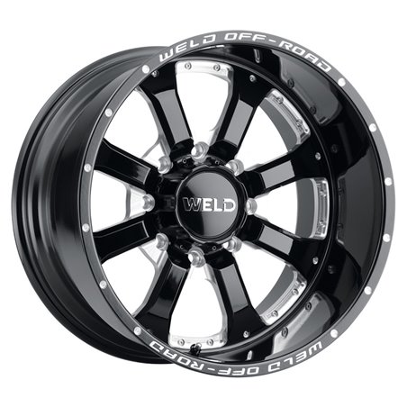 Weld Off-Road W125 20X9 Granada Six 6X139.7 ET20 BS5.75 Gloss Black MIL 106.1