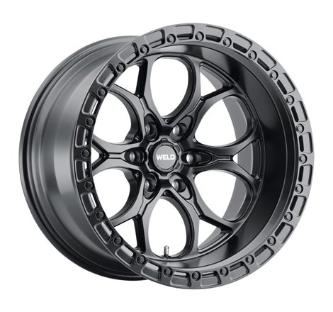 Weld Off-Road W108 20X10 Ledge 6X139.7 ET-18 BS4.75 Satin Black / Black Ring 106.1