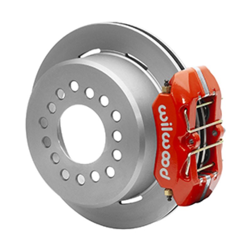 Wilwood Small Ford 11 in. Forged Dynapro Low-Profile Rear Parking Brake Kit (Red Calipers)