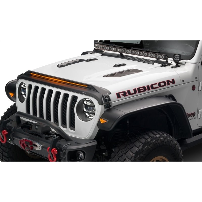 AVS 20-22 Jeep Gladiator (Launch/Overland/Rubicon/Sport) Low Profile Aeroskin Lightshield Pro - Blk