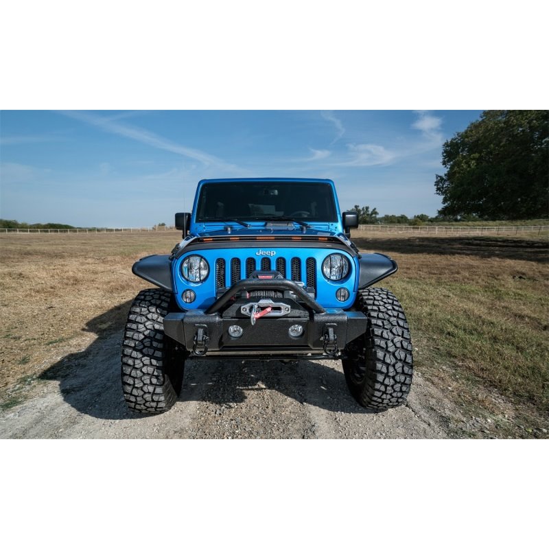 AVS 07-18 Jeep Wrangler JK (Incl. JKU) Low Profile Aeroskin Lightshield Pro - Black