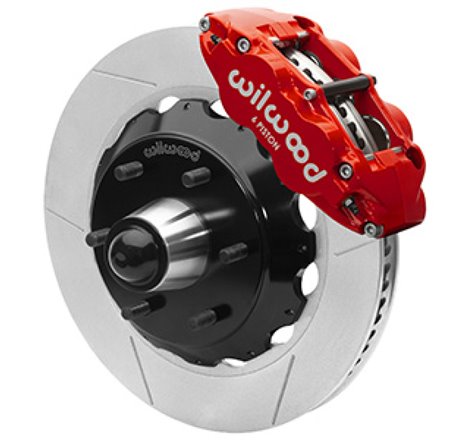 Wilwood 63-87 C10 FNSL6R Front Big Brake Brake Kit 14in slotted 6x5.5 BP for drop spindles - Red