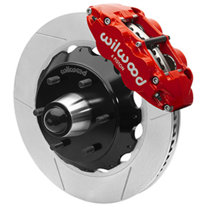 Wilwood 63-87 C10 FNSL6R Front Big Brake Brake Kit 14in slotted 6x5.5 BP for drop spindles - Red