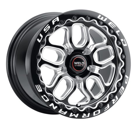 Weld Racing 15x10 Laguna Bead Lock 5x120 ET46 BS7.25 Gloss BLK MIL DIA 78.1