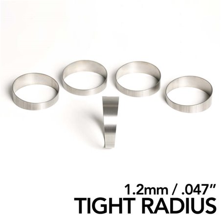 Ticon Industries 2.13in Diameter 1.25D Tight Radius 1.2mm/.047in Titanium Pie Cut - 5pk