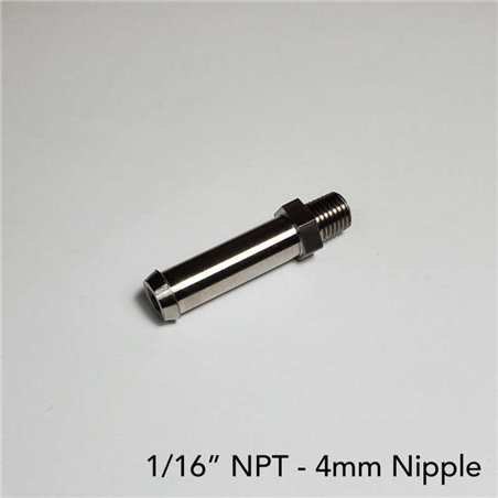 Ticon Industries 4mm Nipple Type 40mm OAL 1/16in NPT Fitting