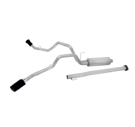 Gibson 15-20 Ford F-150 2.7/3.5/5.0L 3in/2.5in Cat-Back Dual Extreme Exhaust Stainless - Black Elite