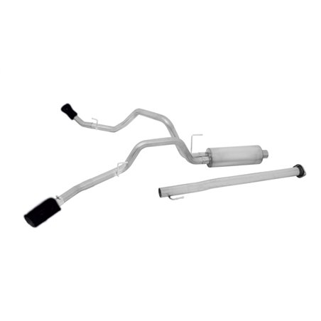 Gibson 15-20 Ford F-150 2.7/3.5/5.0L 3in/2.5in Cat-Back Dual Extreme Exhaust Stainless - Black Elite