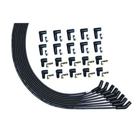 Moroso Universal V8 135 Deg Unsleeved HEI/Non-HEI Ultra Spark Plug Wire Set - Black