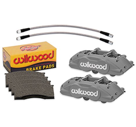 Wilwood 65-67 Ford Mustang D11 Calipers w/ Pads & Lines - Anodized