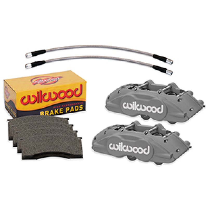 Wilwood 65-67 Ford Mustang D11 Calipers w/ Pads & Lines - Anodized