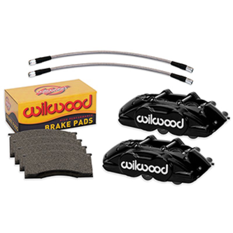 Wilwood 65-67 Ford Mustang D11 Calipers w/ Pads & Lines - Black