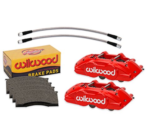 Wilwood 65-67 Ford Mustang D11 Calipers w/Pads and Lines - Red