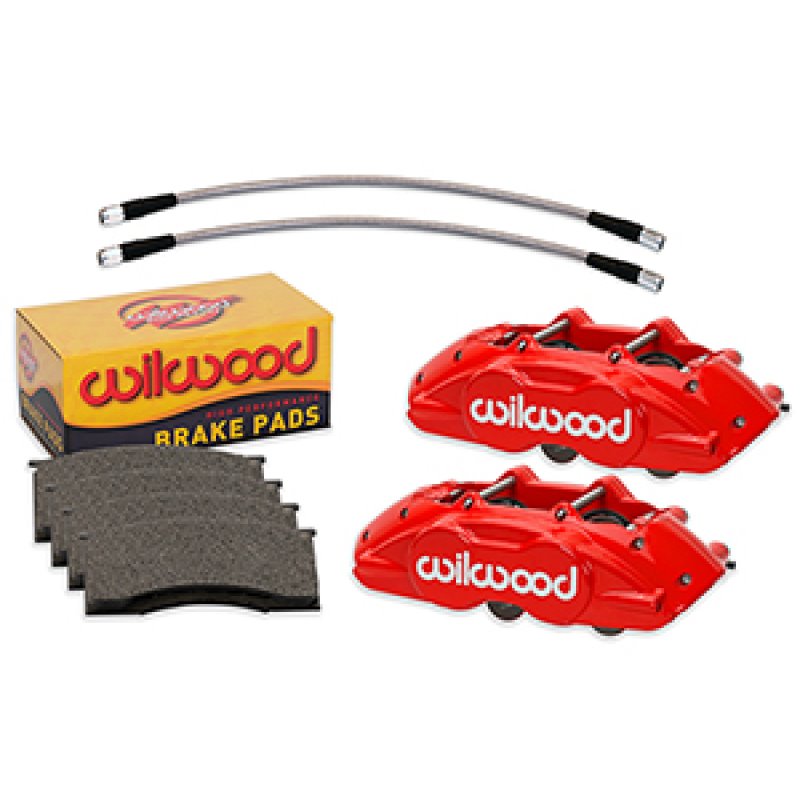 Wilwood 65-67 Ford Mustang D11 Calipers w/Pads and Lines - Red