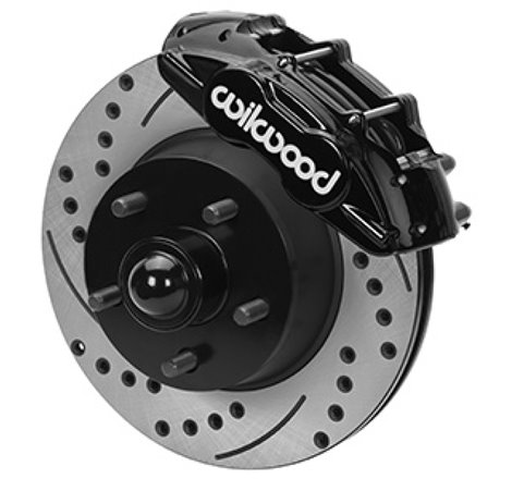 Wilwood 65-67 Ford Mustang D11 11.29 in. Brake Kit w/ Flex Lines - Drilled Rotors